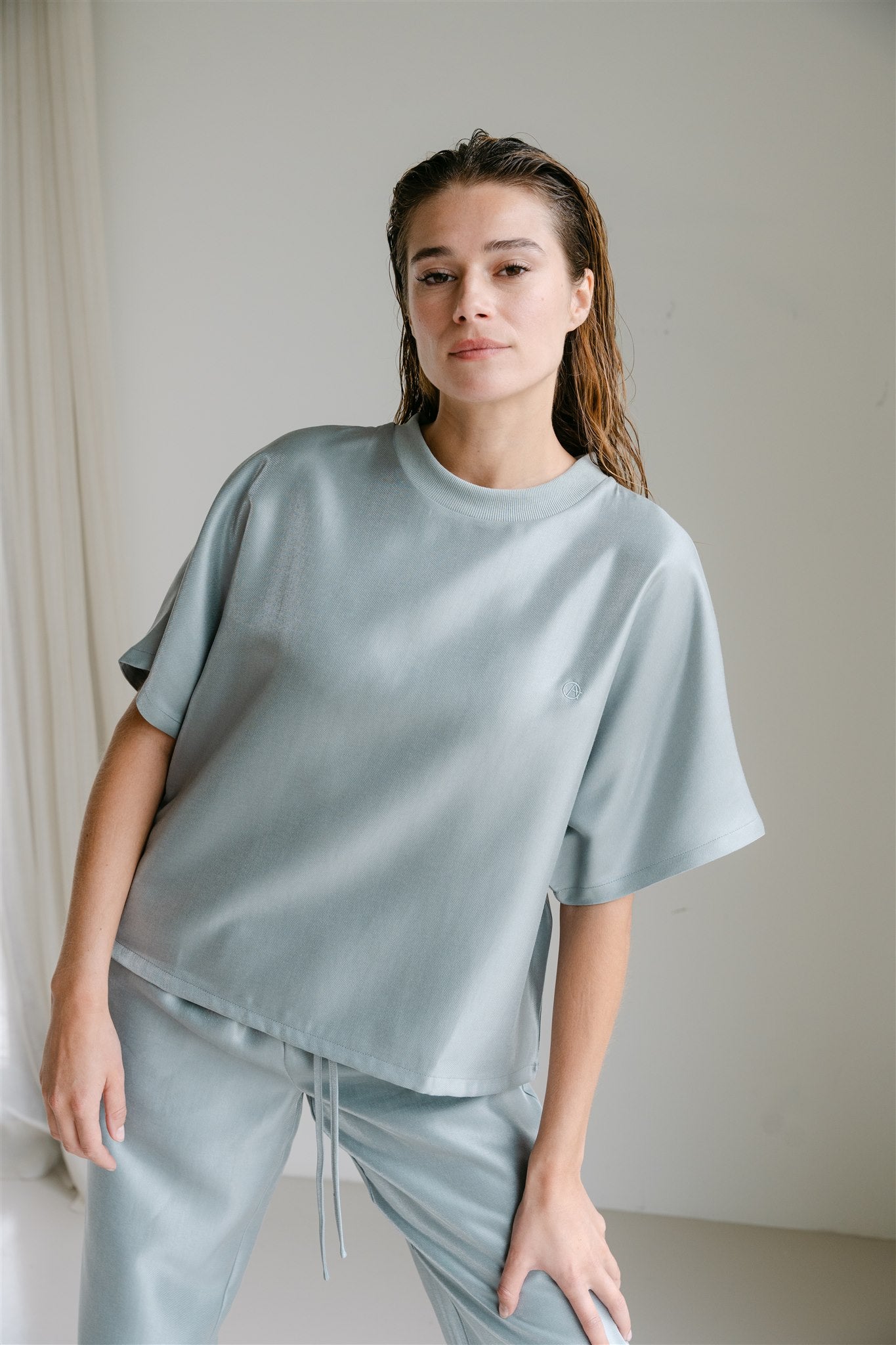 Dreamy t-shirt Aimee the Label - feestelijk - complete set - blue