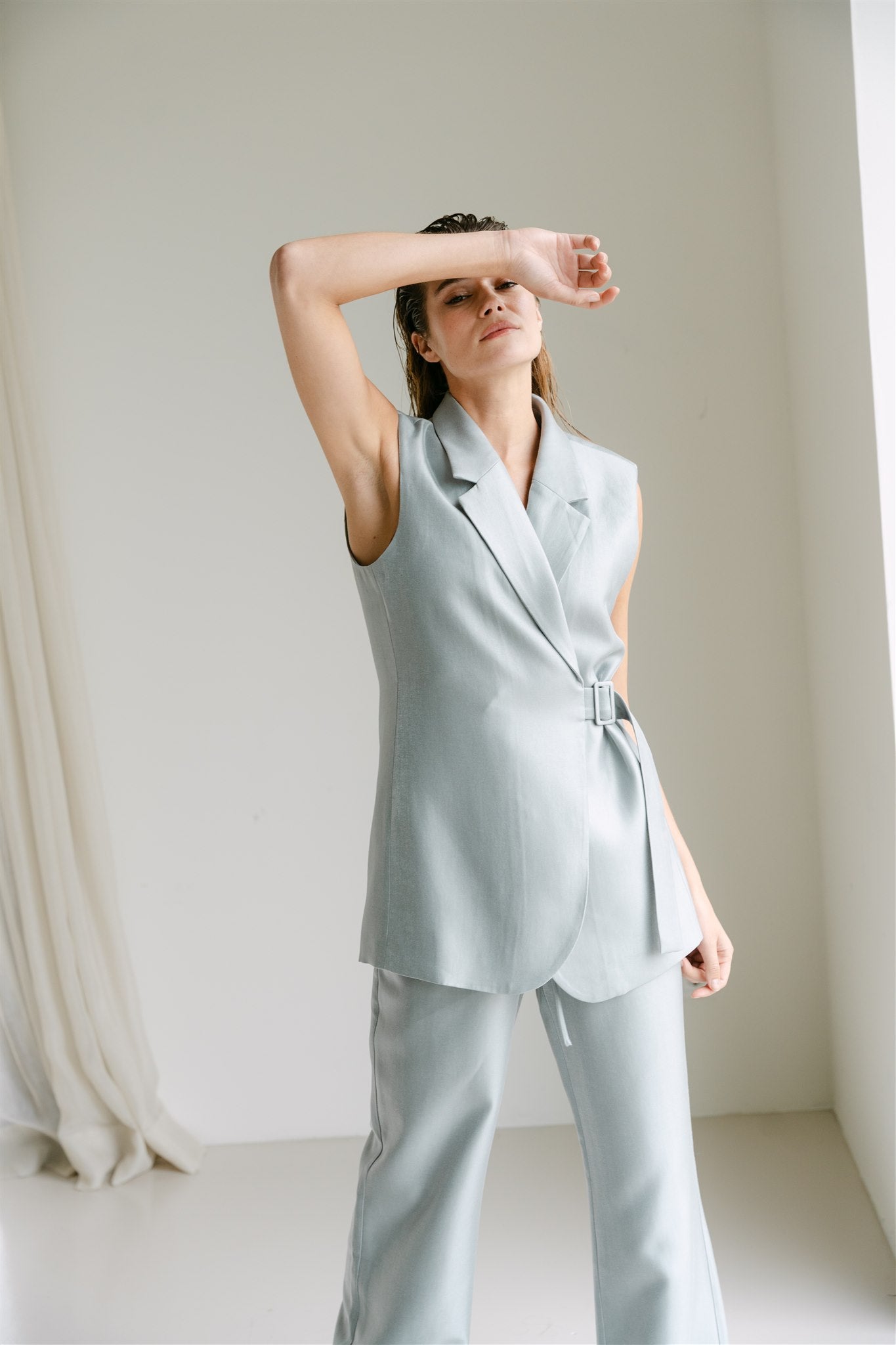 Waistcoat feestdagen - Aimee the label - blue - complete set 