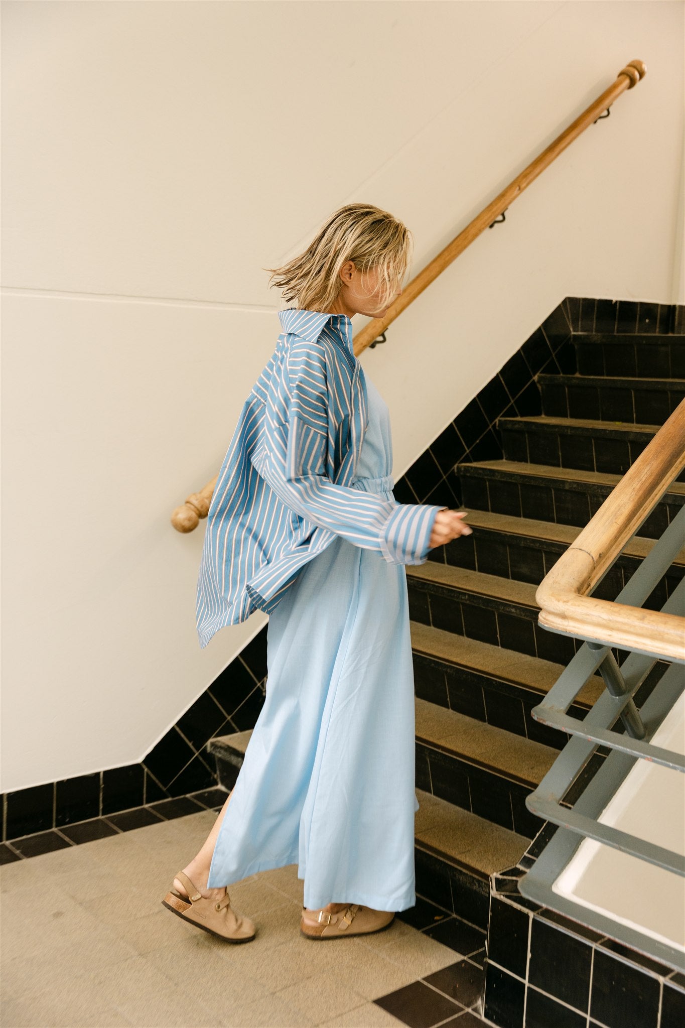 Rhode blouse blue stripe | Aimee the Label